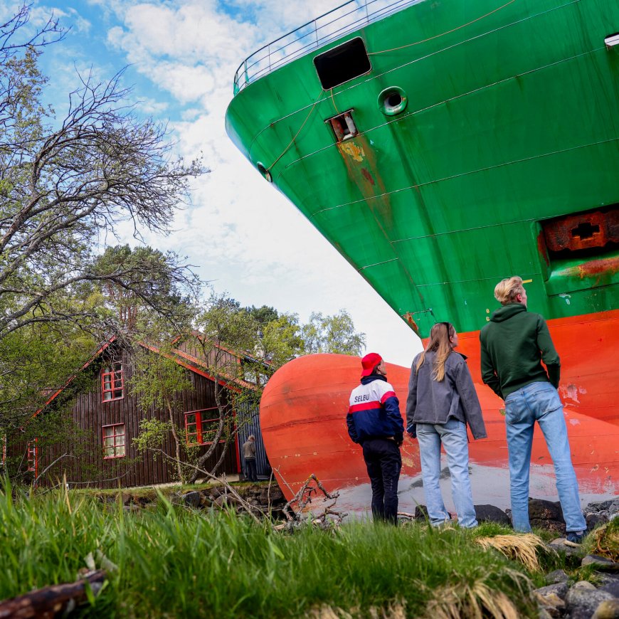 Cargo Ship Crashes Into Norway Man’s Backyard