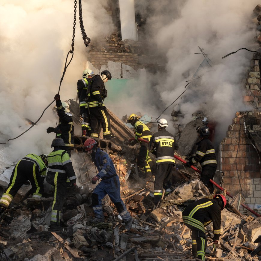 Russian Missile and Drone Attack Kills at Least 10 in Kyiv
